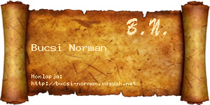 Bucsi Norman névjegykártya